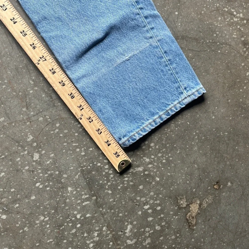 Vintage 90s Levis 501 Mens 30 (30x35) Light Wash Button Fly Jeans Made in USA - Picture 9 of 12